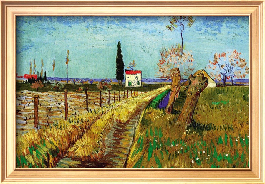Path Through a Field with Willows - Van Gogh Painting On Canvas
